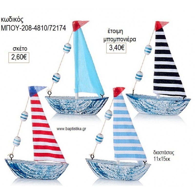 ΒΑΡΚΑ ΜΕ ΡΙΓΕ ΠΑΝΙ για μπομπονιέρες γούρι δώρο ΜΠΟΥ-208-4810/72174 2.60€!!!