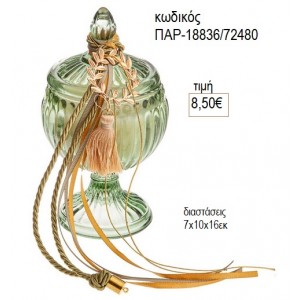 ΚΕΡΙ ΣΕ ΓΥΑΛΙΝΗ ΦΟΝΤΑΝΙΕΡΑ  για γούρι δώρο ΠΑΡ-18836/72480 8.50€!!!