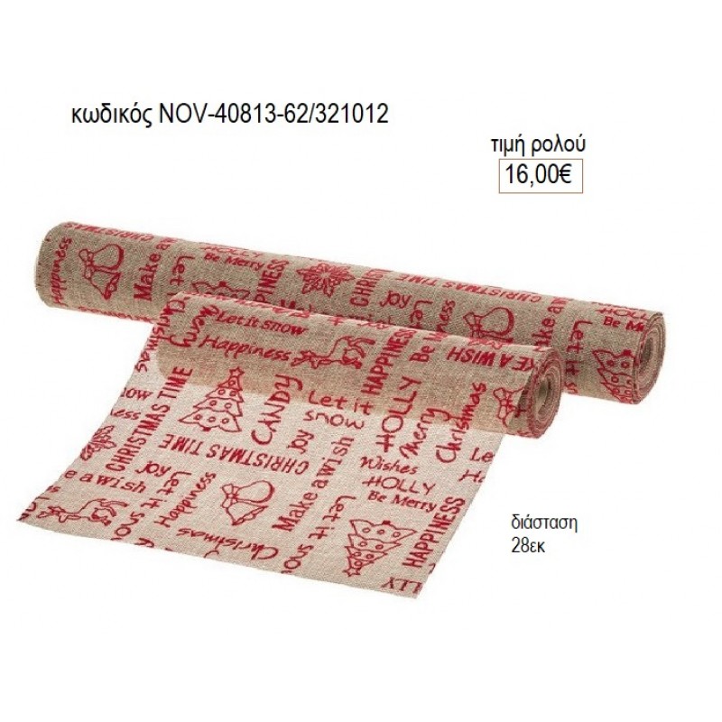 ΡΟΛΟ ΚΑΜΒΑ ΜΕ ΕΥΧΕΣ ΧΡΙΣΤΟΥΓΕΝΝΙΑΤΙΚΟ 10 ΜΕΤΡΑ 28ΕΚ ΦΑΡΔΟΣ υλικά για διακόσμηση NOV-40813-62/321012 16.00€!!!!