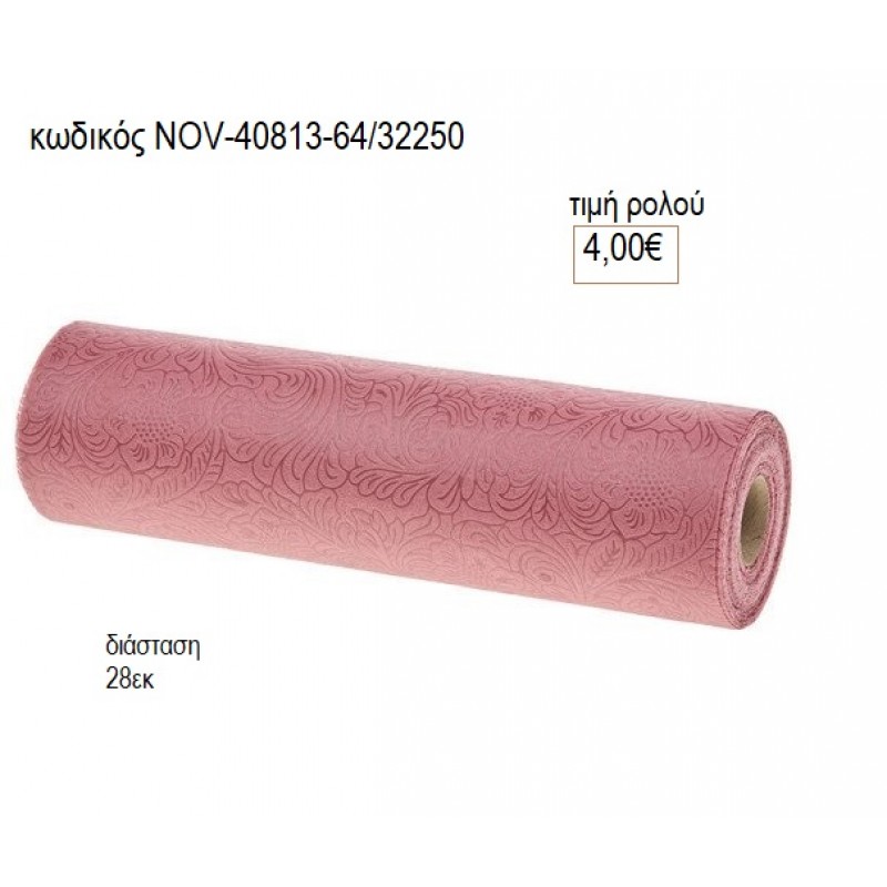 ΡΟΛΟ ΣΥΝΘΕΤΙΚΟ NONWOVEN ΑΝΑΓΛΥΦΟ ΧΡΩΜΑ ΣΑΠΙΟ ΜΗΛΟ 10 ΜΕΤΡΑ 28ΕΚ ΦΑΡΔΟΣ υλικά για διακόσμηση NOV-40813-64/31362 4.00€!!!!