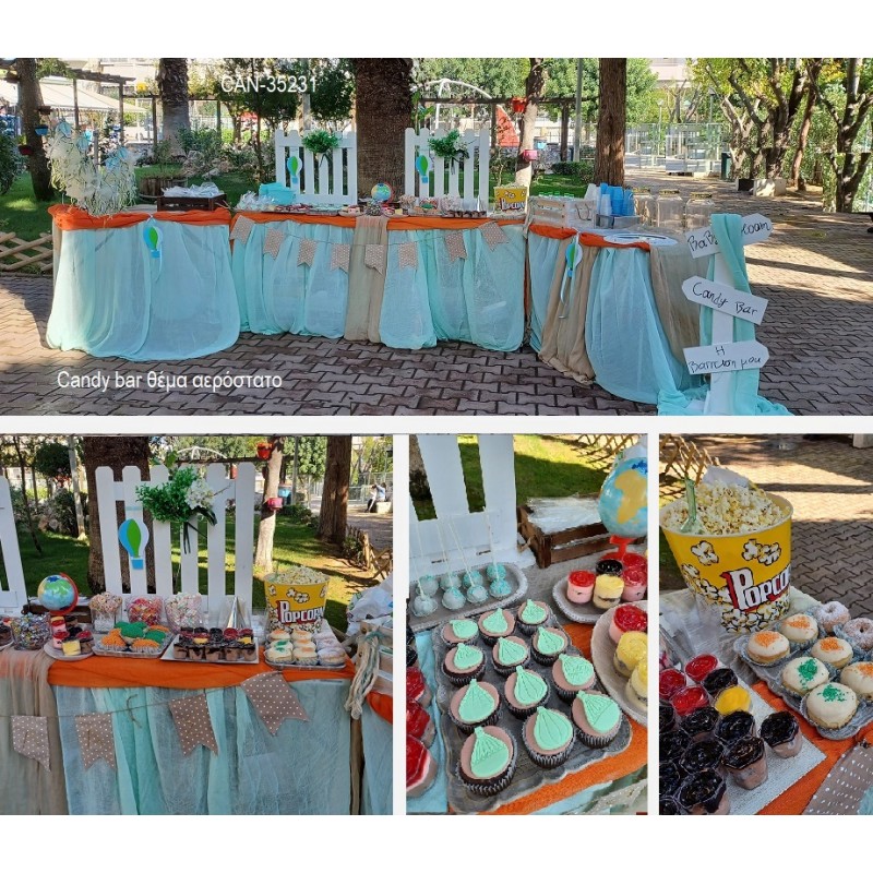 ΑΕΡΟΣΤΑΤΟ ΘΕΜΑ CANDY BAR ΒΑΠΤΙΣΗΣ 100 ΑΤΟΜΩΝ CAN-35231 από 400.00€!!!