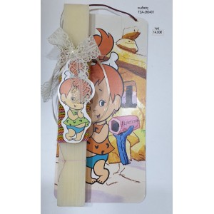 ΣΤΑΛΙΤΣΑ FLINTSTONES ΞΥΛΙΝΟ ΣΕ ΛΑΜΠΑΔΑ ΠΑΣΧΑΛΙΝΗ ΣΕ ΞΥΛΙΝΗ ΠΛΑΤΗ ΤΖΑ-260401 14.00€!!!