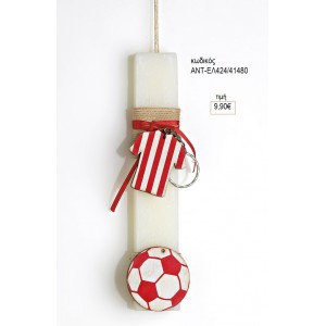 ΜΠΑΛΑ ΚΑΙ ΦΑΝΕΛΑ ΚΟΚΚΙΝΑ ΞΥΛΙΝΑ ΣΕ ΠΑΣΧΑΛΙΝΗ ΛΑΜΠΑΔΑ ΑΝΤ-ΕΛ424/41480 9.90€!!!