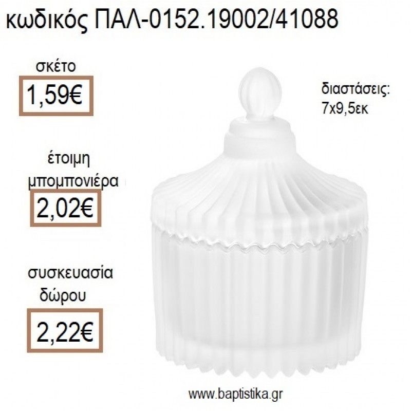 ΦΟΝΤΑΝΙΕΡΑ ΜΙΚΡΗ ΑΠΟ ΘΟΛΟ ΓΥΑΛΙ για μπομπονιέρες - δώρα πάρτυ - εορτών - γέννησης - γούρια - φτιάξτο μόνος σου ΠΑΛ-0152.19002/41088 1.59€!!!