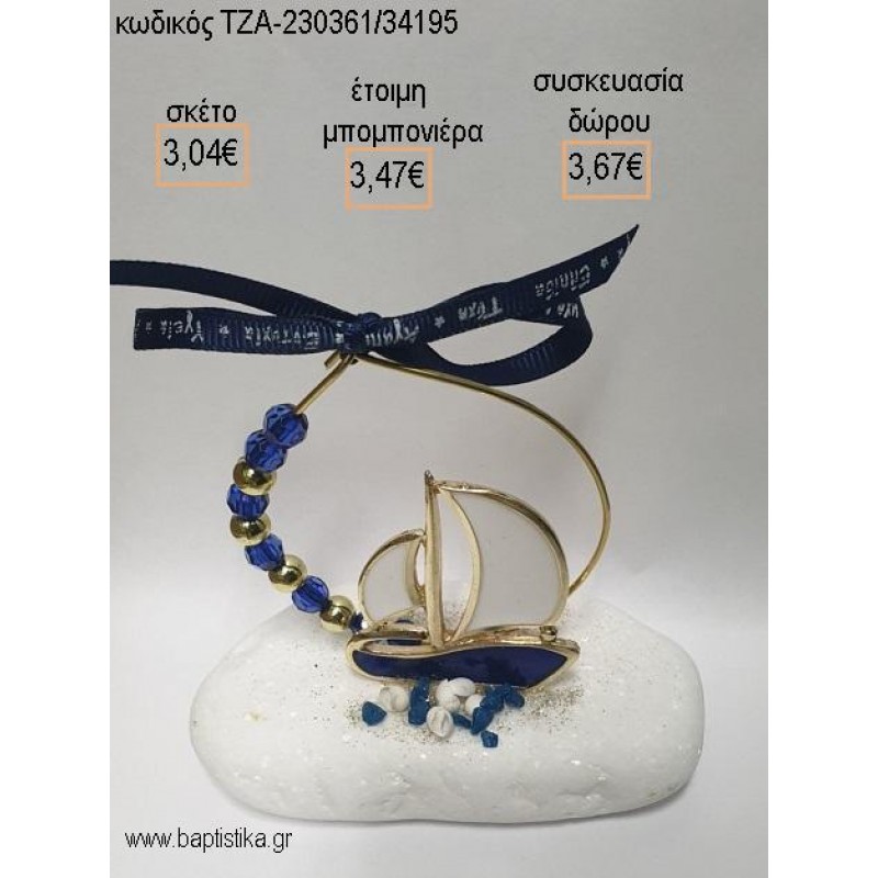 ΚΑΡΑΒΙ ΜΕΣΑ ΣΕ ΚΥΚΛΟ ΑΠΟ ΜΠΛΕ ΚΑΙ ΧΡΥΣΕΣ ΧΑΝΤΡΕΣ ΠΑΝΩ ΣΕ ΒΟΤΣΑΛΟ για μπομπονιέρες - δώρα πάρτυ - εορτών - γέννησης - γούρια - φτιάξτο μόνος σου ΤΖΑ-230361/34195 3.04€!!!