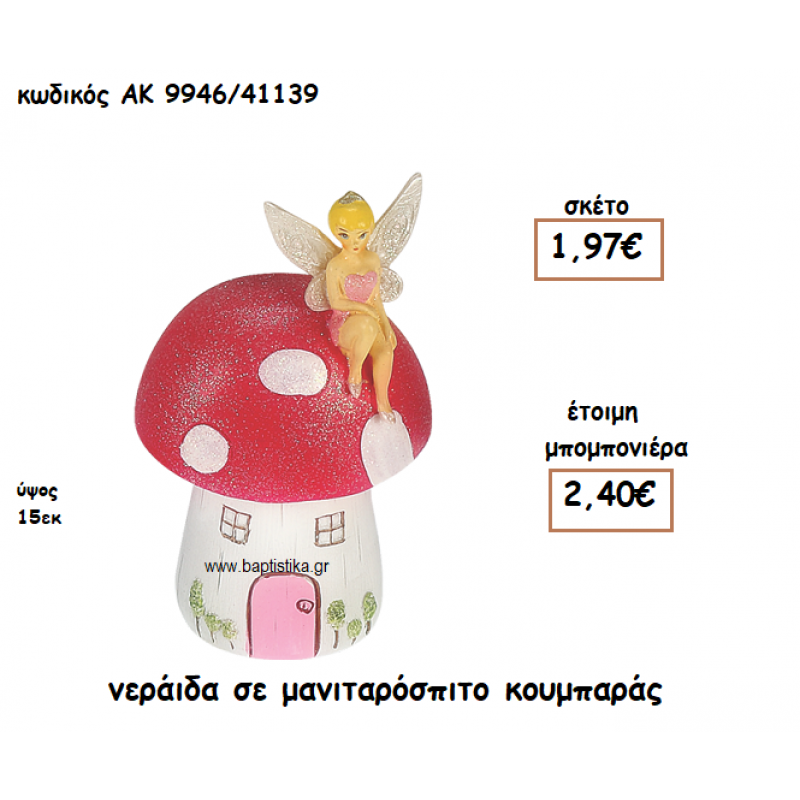 ΝΕΡΑΙΔΑ ΣΕ ΜΑΝΙΤΑΡΟΣΠΙΤΟ ΚΟΥΜΠΑΡΑΣ ΓΙΑ ΜΠΟΜΠΟΝΙΕΡΑ ΒΑΠΤΙΣΗΣ ΑΚ-9946/41139 ΝΕΡΑΙΔΑ ΣΕ ΜΑΝΙΤΑΡΟΣΠΙΤΟ ΚΟΥΜΠΑΡΑΣ ΓΙΑ ΜΠΟΜΠΟΝΙΕΡΑ ΒΑΠΤΙΣΗΣ ΑΚ-9946/41139