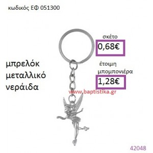 ΝΕΡΑΪΔΑ ΜΕΤΑΛΛΙΚΟ ΜΠΡΕΛΟΚ μπομπονιέρα Βάπτισης ΕΦ-051300