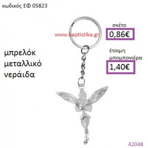 ΝΕΡΑΪΔΑ ΜΕΤΑΛΛΙΚΟ ΜΠΡΕΛΟΚ μπομπονιέρα Βάπτισης ΕΦ-05823