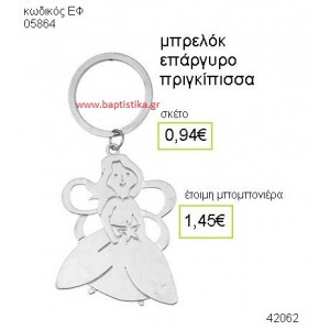 ΝΕΡΑΪΔΑ ΜΕΤΑΛΛΙΚΟ ΜΠΡΕΛΟΚ μπομπονιέρα Βάπτισης ΕΦ-05864