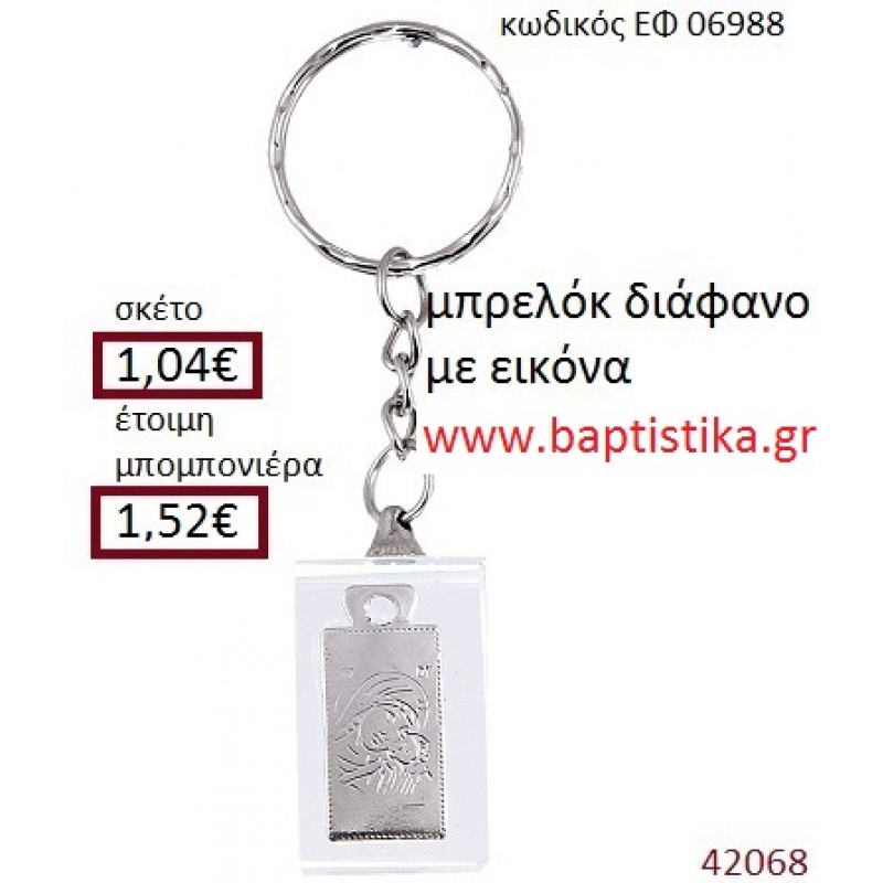 ΠΑΝΑΓΙΤΣΑ μπρελόκ διάφανο accessories για βάπτιση ΕΦ-06988 ΠΑΝΑΓΙΤΣΑ μπρελόκ διάφανο accessories για βάπτιση ΕΦ-06988
